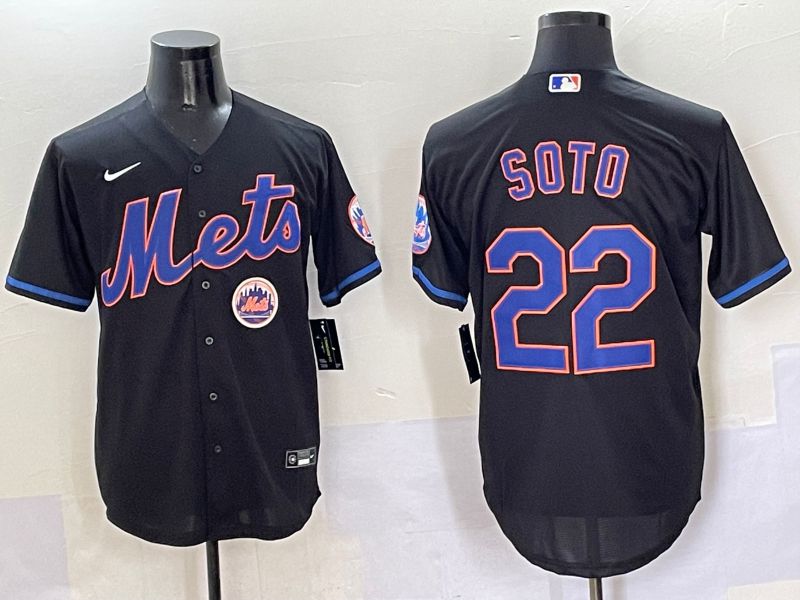 Men New York Mets #22 Soto Black Game 2025 Nike MLB Jersey style 5042->new york yankees->MLB Jersey